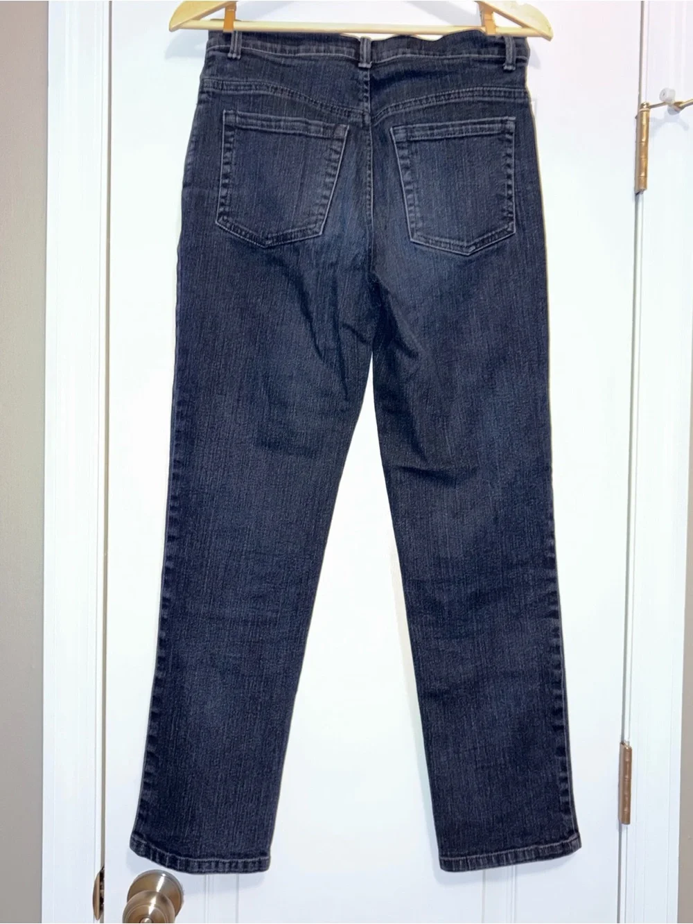 Amanda Dark Indigo Straight-Leg Jeans size 2 missy short Gloria Vanderbilt